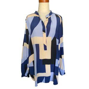 Marcella women's long shirt/tunic size 12 silk 42'ch 29'long  like new